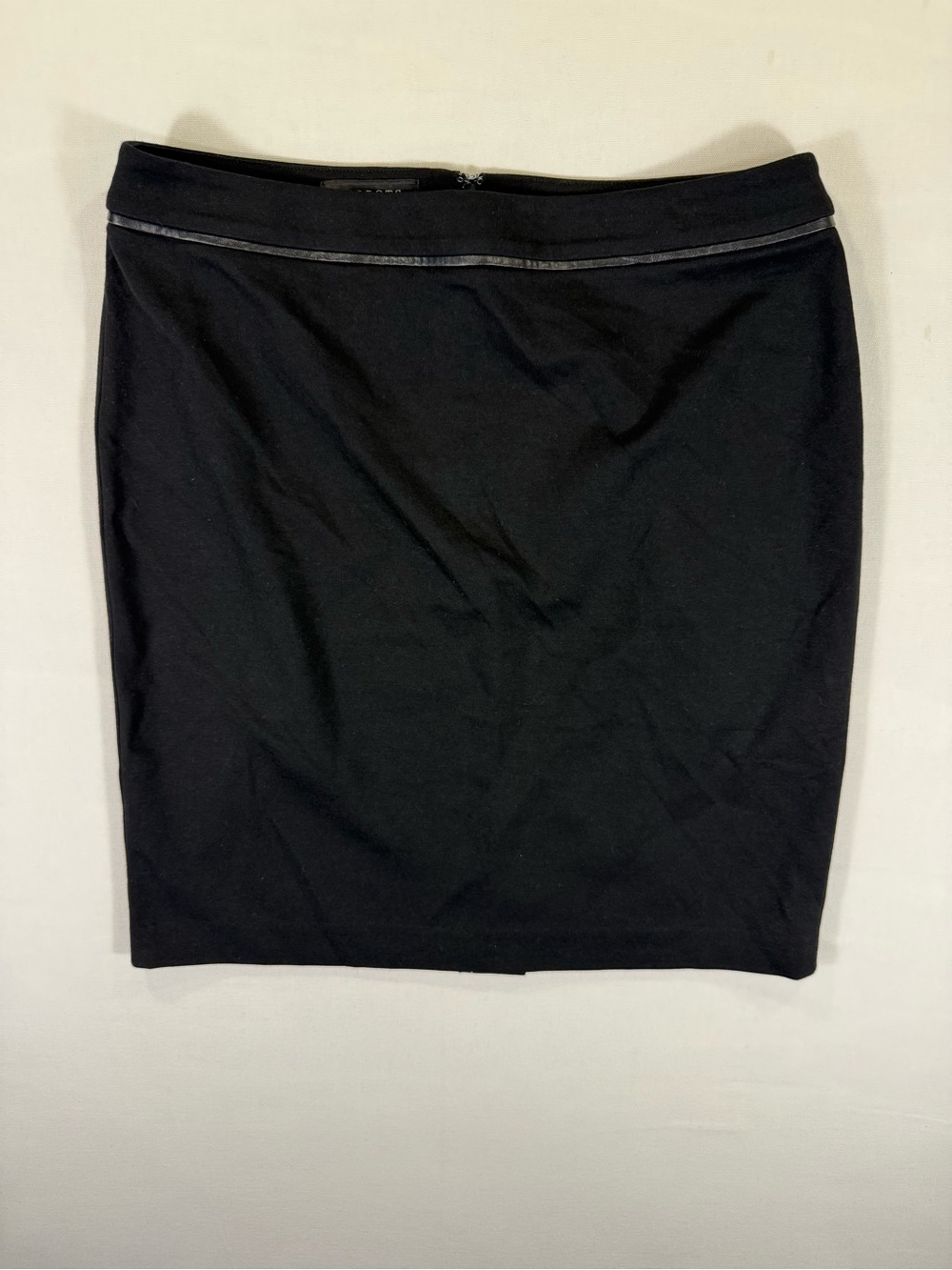 Talbots Black Pencil Skirt with Waist Trim